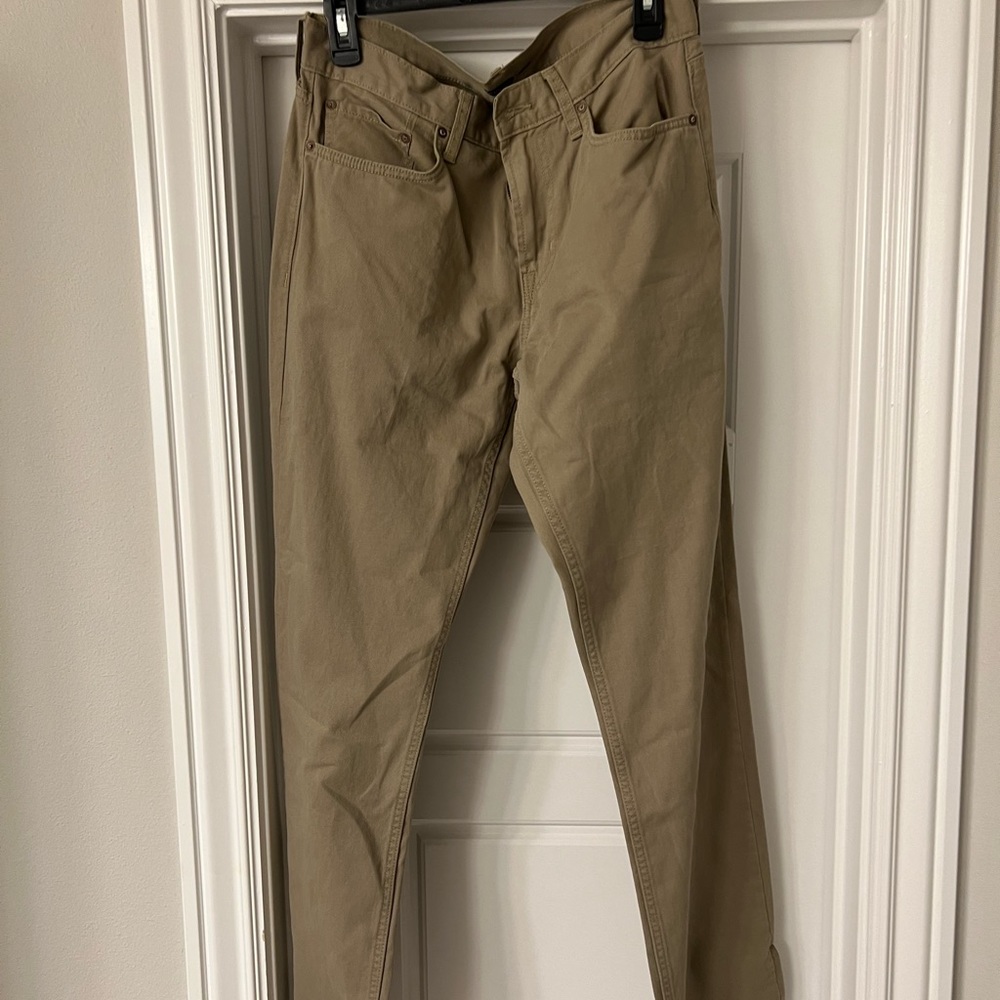 Khaki 32x34 mens straight leg pants